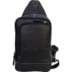 Crossbodytas Dames - Crossbodytas Heren - Slingbag - Crossbody Bag Zwart - Arrigo - 065B