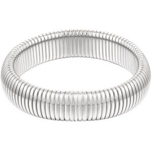 Bijoutheek Armband (Sieraad) Elastisch Breed One Size Zilver