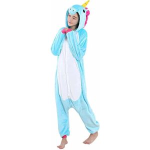 Blauwe Eenhoorn 2.0 Onesie Verkleedkleding - Volwassenen & Kinderen - L (168-175 cm)