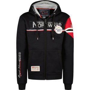 Faponie Vest Met Capuchon En Rits Zwart Geographical Norway - XL