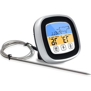 Digitale vleesthermometer met touchscreen en kleuren-LED-display - temperatuurbereik tot 300 °C - barbecue en keuken