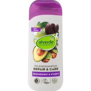 alverde NATURKOSMETIK Shampoo Repair Bio-Avocado, Bio-Sheabutter, 200 ml