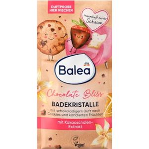 Badzout - Balea Chocolate Bliss | 1x 80 g - Chocolade Koekjes & Gekonfijt Fruit | Pure Ontspanning - Vegan Badkristallen