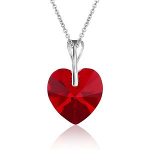 Montebello Ketting Pim HZ526 - Swarovski® Hart - 925 Zilver Gerhod. - Ø14mm - 50cm