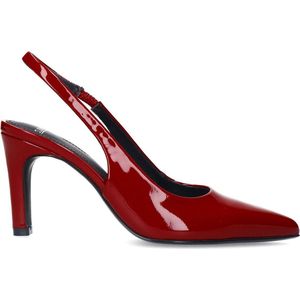 Manfield - Dames - Rode lakleren slingbacks - Maat 39