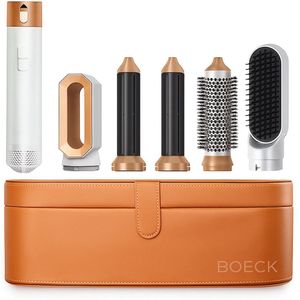 BOECK - 5-in-1 Multistyler Föhnset met Opzetstukken – Haarföhn, Krultang, Borstel & Stylingtool – 1000W – Ionische Technologie – Voor Krullen, Volume & Glans - Föhn - Haarstyler