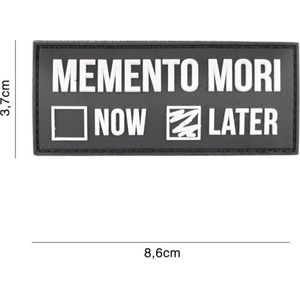Embleem 3D PVC Memento Mori Zwart