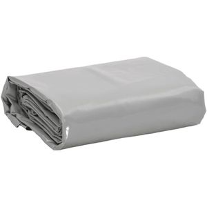 vidaXL Dekzeil 650 g/m² - 5x6 m - Grijs Afdak - Dekzeil - Tuindekzeil - Caravanhoes - Bootdoek