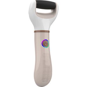 Elektrische Voetvijl - Bruin - Oplaadbaar - Eeltverwijderaar - Professionele Pedicure - Draadloos - 2 Snelheden - Zachte En Harde Huid - Ergonomisch Ontwerp - Eenvoudig Schoon Te Maken - Gladde Voeten Thuis