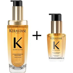 Kérastase - Elixir Ultime L'Huile Originale Navulbaar Haarolie 75 ml + 30 ml - Set