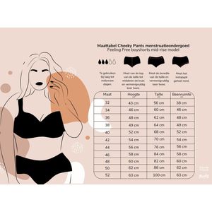 Cheeky Pants Feeling Free - Menstruatieondergoed - Maat 44 - Extra absorptie - Lekvrij - Zero waste
