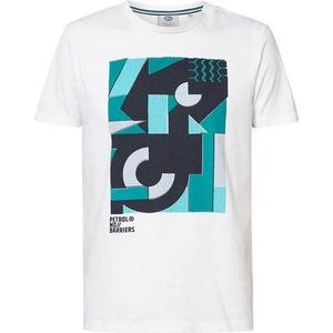 Petrol Industries - Heren Artwork T-shirt - Wit - Maat XXL