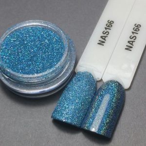 Nailart Sugar - Nagel glitter - Korneliya Nailart Decor Zand 166 Holografic Aquamarijn