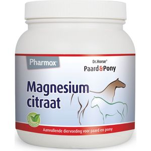 Pharmox Paard & Pony Magnesiumcitraat | Goed voor de werking van de spieren | Behoud van sterke botten | Paarden supplementen | 500 gram