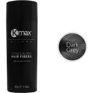 Kmax keratine haarvezels - Donkergrijs (32 gr)