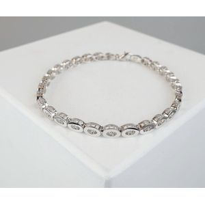 Christian wit gouden ovale armband