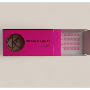 Okasi Beauty - Spicy Pink - Premium Color Lashes - 40 roze wimperplukjes cluster DIY Wimper segmenten - Mix lengte 10-12-14 mm - Ultradunne wimperband - DIY wimperextensions - Party, Halloween & Festival Look