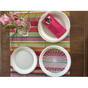 Paperplateholders - stevige ondersteuning voor papieren bordjes - 24 stuks - geschikt voor BBQ - picknick – buffet - herbruikbaar