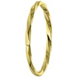 Lucardi Dames Ring goldplated twist - Ring - Cadeau - Moederdag - Echt Zilver - Goudkleurig