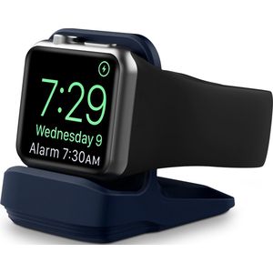 By Qubix Siliconen Apple Watch houder - Donkerblauw - Geschikt voor alle series Apple Watch standaard - docking station