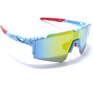 Stelvio Bleu clair- Matt Light Blauw Sportbril met UV400 Bescherming - Unisex & Universeel - Sportbril - Zonnebril voor Heren en Dames - Fietsaccessoires