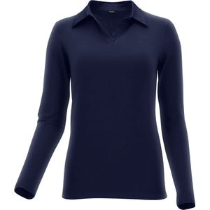 Oroblu Perfect Line Cotton Polo Shirt Long Sleeve Blauw XL