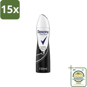 15 x Rexona - Invisible Diamond - Deodorant Spray - Anti-perspirant - 150 ml - Grootverpakking - Anti-transpirant - Deodorant Spray - Vlekkenvrij - Zweetbescherming - Frisheid