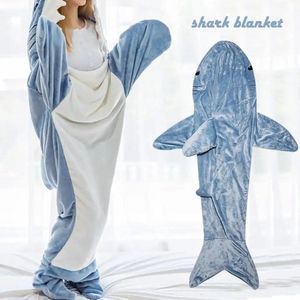Shark - Deken Onesie - Haaienontwerp - Geschikt voor Lengte 130-150 cm