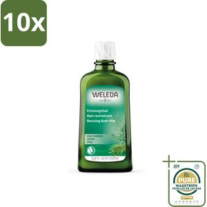 10 x WELEDA - Verkwikkingsbadmelk - Zilverspar - 200 ml - Grootverpakking - Badmelk - Zilverspar - Ontspanning - Aromatherapie - Verkwikkend