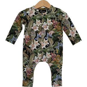 Boxpakje Jungle - Zwart/Groen/Wit/Blauw/Roze - By Ferial - Maat 50/56 - Biologische katoen