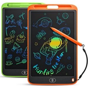 Tekentablet Kinderen - Tekentablet Met Scherm - Grafische Tablet - set van 2 - Groen|Oranje - 10inch