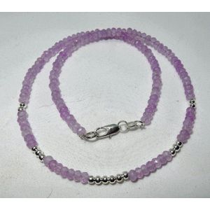 Natuurlijk Agaat Collier wit goud verguld