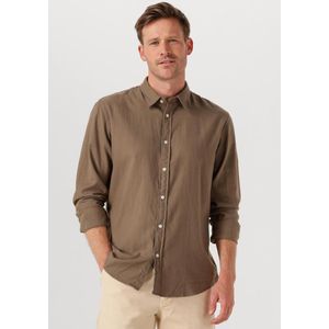 SELECTED MEN Slhslimowen-brushed Shirt Ls Noos - met lange mouwen - Heren Khaki - Maat L