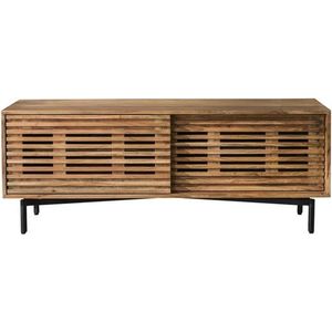 Hoyz - Slide TV-Meubel - 135cm - Massief Acacia - Natuurlijke Kleur