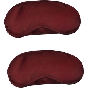 Slaapmasker donker rood 2 stuks - slaapmasker vrouwen - slaapmasker mannen