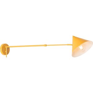 QAZQA triangolo - Design Wandlamp voor binnen - 1 lichts - Ø 22 cm - Geel - Woonkamer | Slaapkamer | Keuken