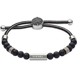 Diesel Beads Armband  (Lengte: 16.50-25.00cm) - Zwart