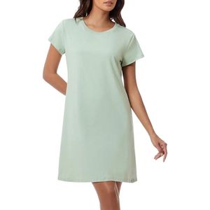 Zacht Katoenen Nachthemd voor Dames - Casual Slaapjurk met Korte Mouwen