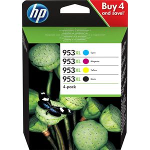 HP 953XL / Zwart / Cyaan / Magenta / Geel / Hoge Capaciteit / 4-pack