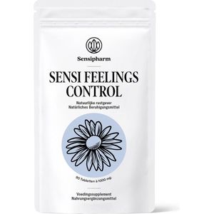 Sensipham Sensi Feelings Control - Rustgevend Voedingssupplement bij Stress, Burnout, Concentratie, Onrust, Emoties, Agressie - Natuurlijk - 90 Tabletten à 1000 mg