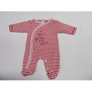 dirkje , pyjama, katoen , unie , gestreept rood / wit  6maand 68