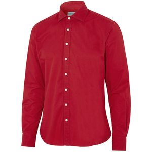 Cottover SHIRT TWILL SLIM FIT MAN - GOTS GECERTIFICEERD 141048 - Rood - 36