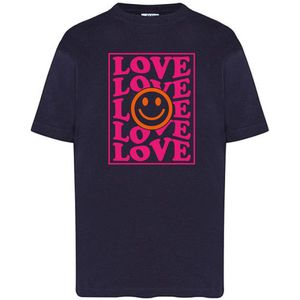 Kids - T-Shirts - Love Love Love-Blauw-74