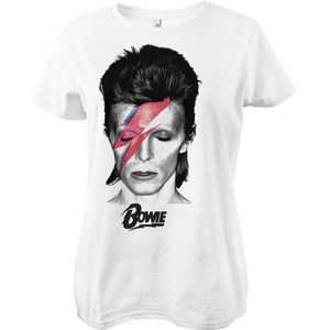 David Bowie Damen Aladdin Sane Girly Tee PS-5-DBO006-H95-15 White-S