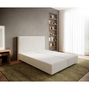 Boxspringframe Dream-Well Bouclé Crème-Wit 160x200 cm Bedframe