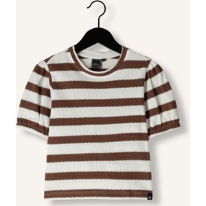 Indian Blue Jeans T-shirt Striped Puffed Sleeve Tops & T-shirts Meisjes - Shirt - Bruin - Maat 116
