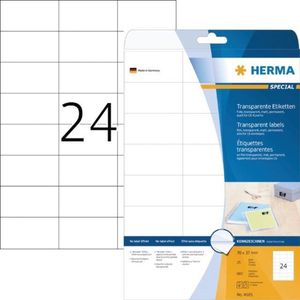 Herma transp. etiketten 70x37 25 vel DIN A4 600 stuks 4685