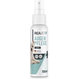 ReaVET - Oogverzorging Spray voor Honden & Katten - Voor vuil & secreties - Gemakkelijk te gebruiken & goede verdraagbaarheid - 100ml