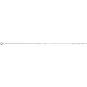 New Bling Zilveren Armband 9NB 0419 - 16,5 + 3 CM - Infinity - Zirkonia - Ankerschakel - Zilverkleurig