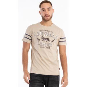 Lonsdale T-Shirt Brouster T-Shirt normale Passform Sand/Brown/Ecru-L